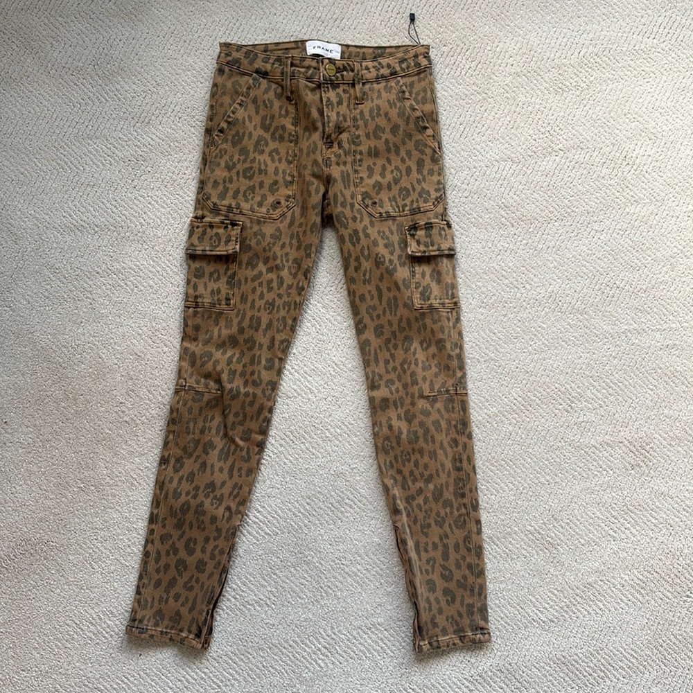 Brand new Frame leopard jeans size 24